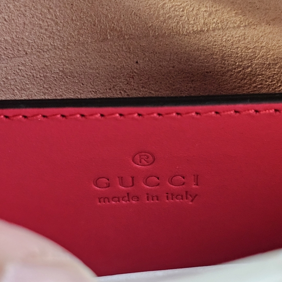 Gucci GG Marmont Leather Mini  Shoulder Bag in red color.  Brand new - Picture 6 of 12